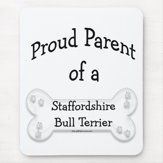 Mousepad Staffordshire Bull Terrier Proud Parente (Frente)