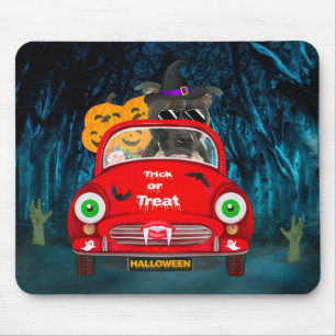 Mousepad Staffordshire Dog Dirigindo Carro Assustador Hallo