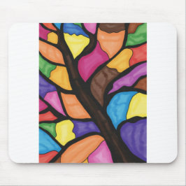 Mousepad Stain glass tree art 