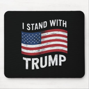 Mousepad Stand With Trump American Flag Men Mulher Usa Vint