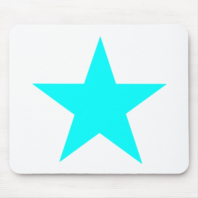 Mousepad Star Cyan O MUSEUM Zazzle dá presentes (Frente)