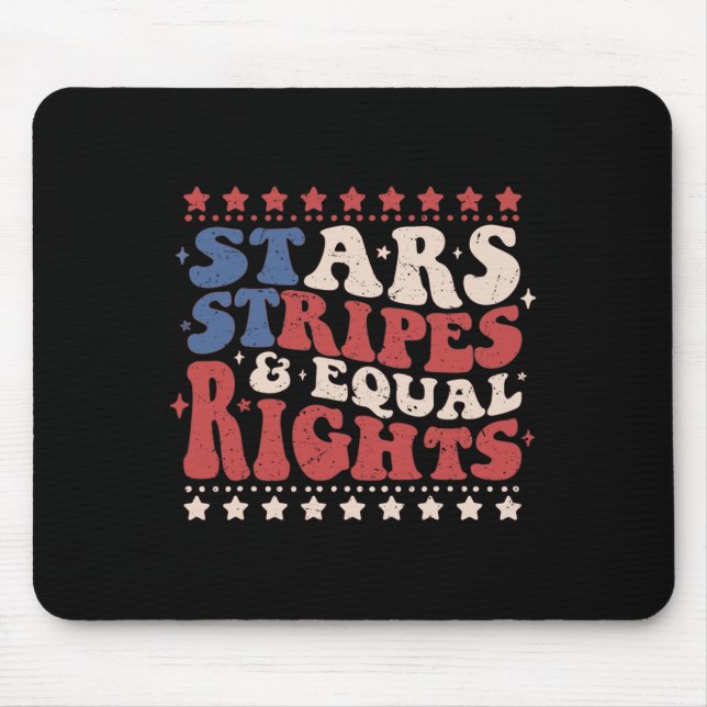 Mousepad Star Strips E Igualdade De Direitos Patriótico 4º  (Frente)