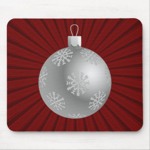 Mousepad Starburst Stripes Ornament Mousepad, Vermelho escu