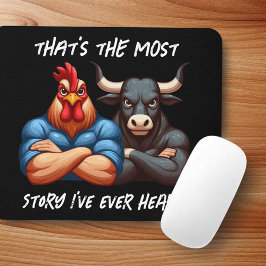 Mousepad Stare de Rooster e Braços Dobrados de Ox Não Amusa
