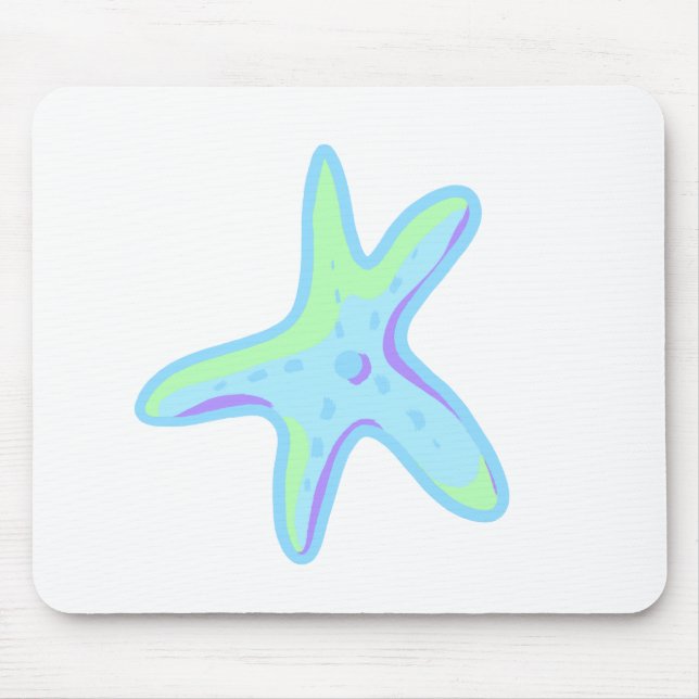 Mousepad Starfish - Estrela do Mar nas Cores do Pastel (Frente)