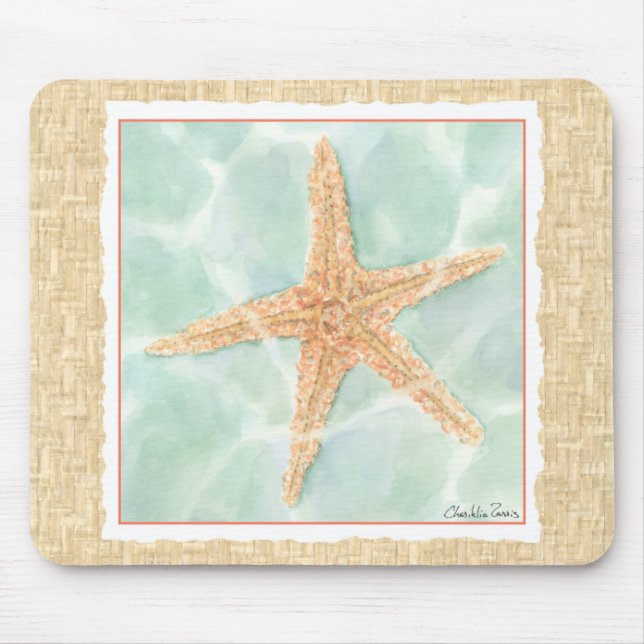 Mousepad Starfish náutico na água (Frente)