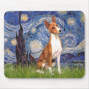 Mousepad Starry Night - Basenji