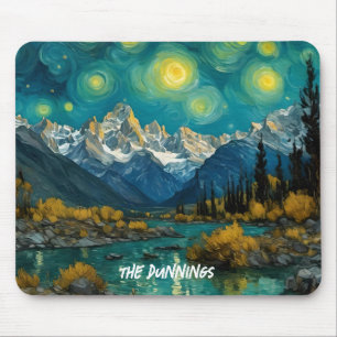 Mousepad Starry Night nas Montanhas Rochosas