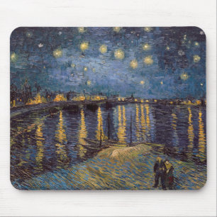 Mousepad Starry Night Over Rhone River por Vincent Van Gogh