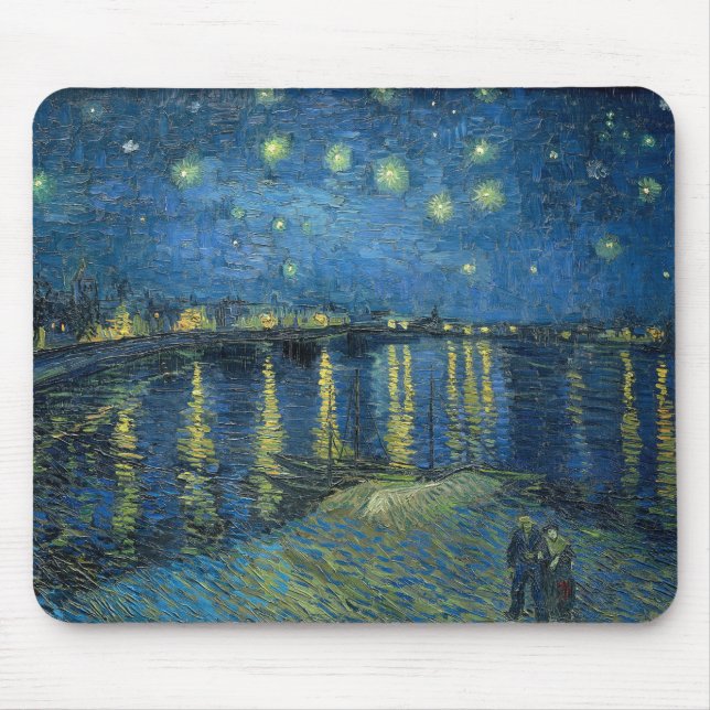 Mousepad Starry Night Over the River Rhone (por van Gogh) (Frente)