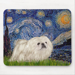 Mousepad Starry Night - Pekingese Branco 4