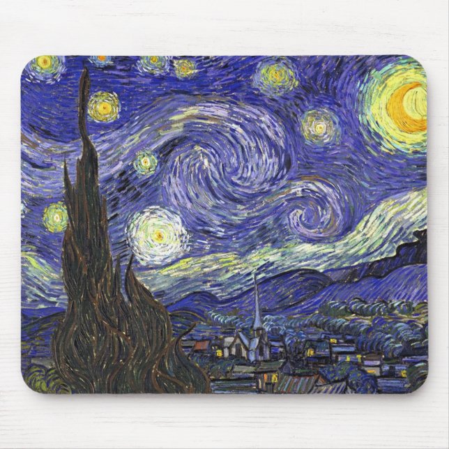 Mousepad Starry Night, Vincent Van Gogh. (Frente)