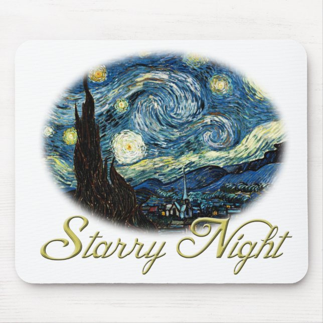 Mousepad Starry Night, Vincent Van Gogh. (Frente)