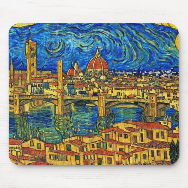 Mousepad Starry Starry Night Florence Itália (Frente)