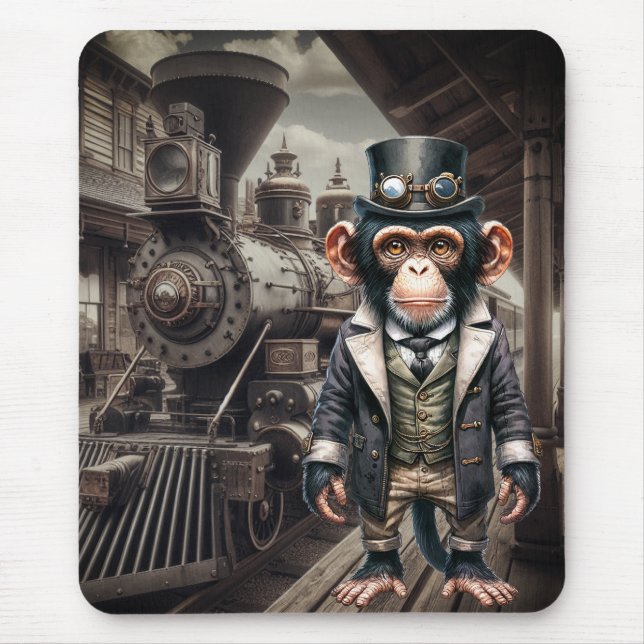 Mousepad Steampunk Chimpanzee (Frente)