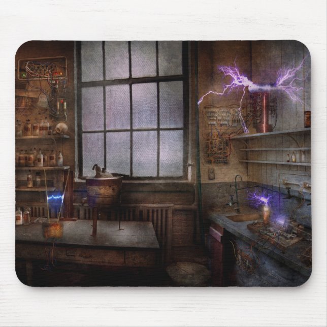 Mousepad Steampunk - O Cientista Louco (Frente)