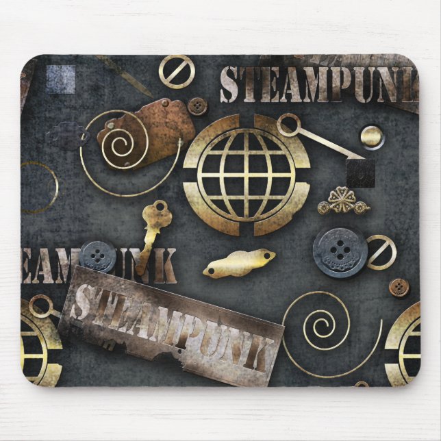 Mousepad Steampunk, raspagem (Frente)