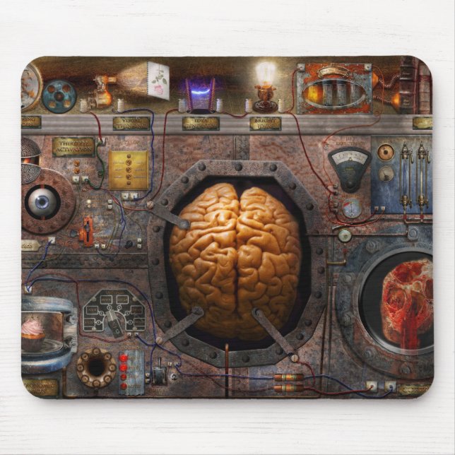 Mousepad Steampunk - sobrecarga de informação (Frente)