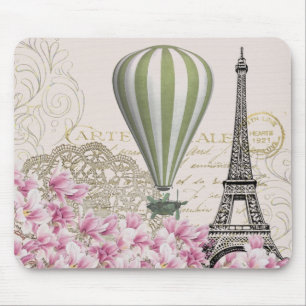 Mousepad Steampunk Vintage Paris Balão Viagem