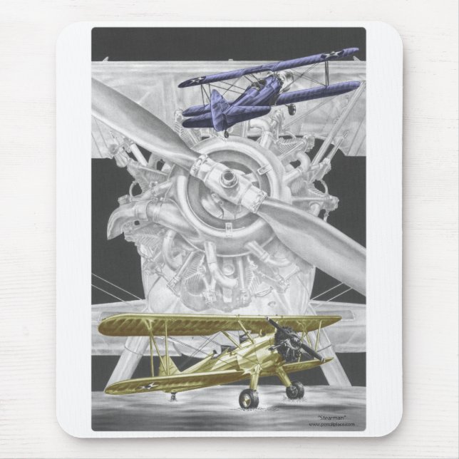 Mousepad Stearman Biplane (Frente)