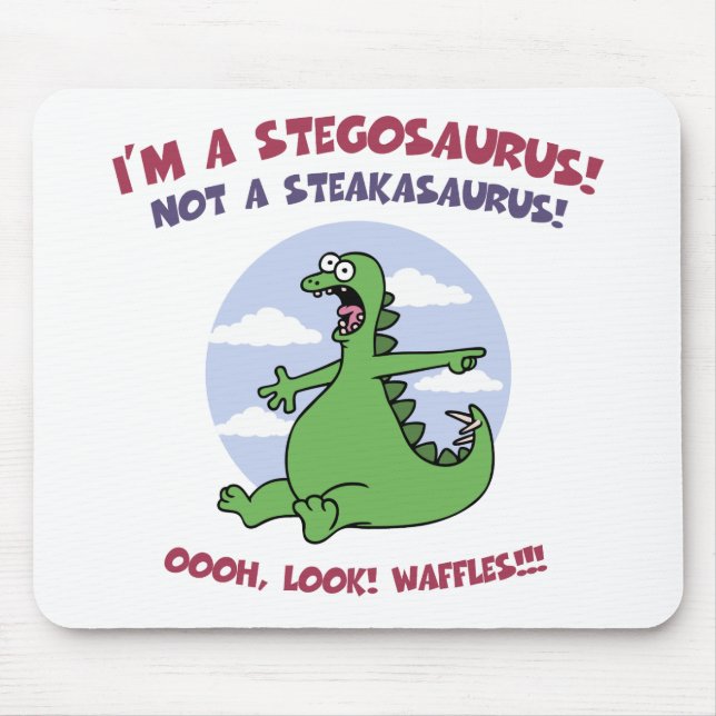 Mousepad Stegosaurus - Waffles (Frente)