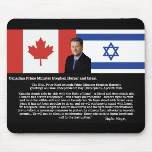 Mousepad Stephen Harper fala sobre Israel