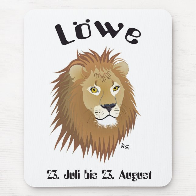 Mousepad Sternzeichen Löwe Mauspad (Frente)
