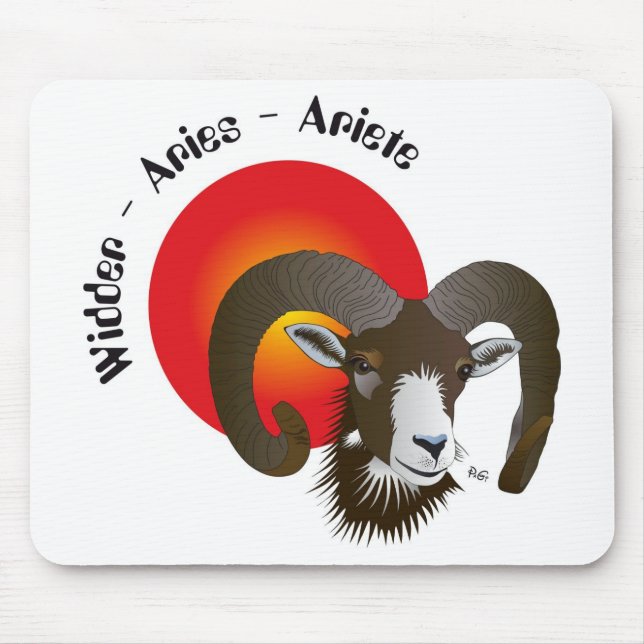 Mousepad Sternzeichen Widder Mauspad (Frente)
