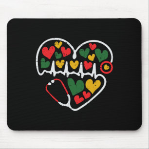 Mousepad Stethoscope Heart Junetemelanin Enfermeira African