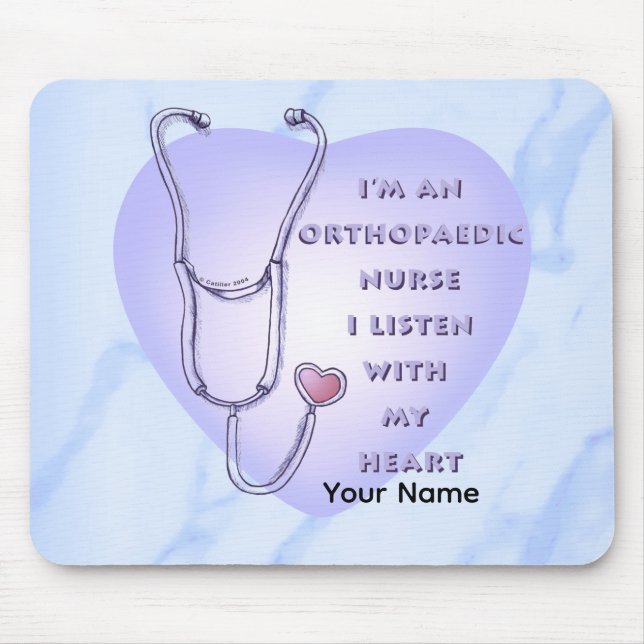 Mousepad Stethoscope heart Orthopedic Nurse (Frente)