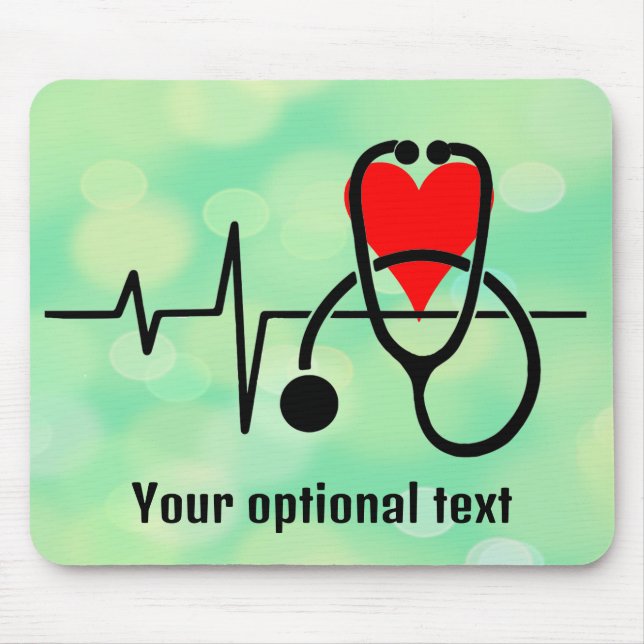 Mousepad Stethoscope Médica Enfermeira Saúde (Frente)