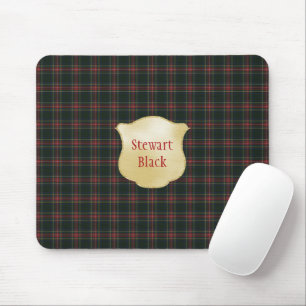 Mousepad Stewart Black Modern Original Scottish Tartan