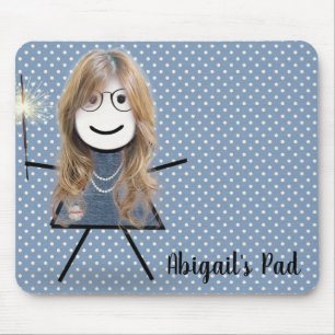 Mousepad Stick Girl com Bolinhas Sparkler
