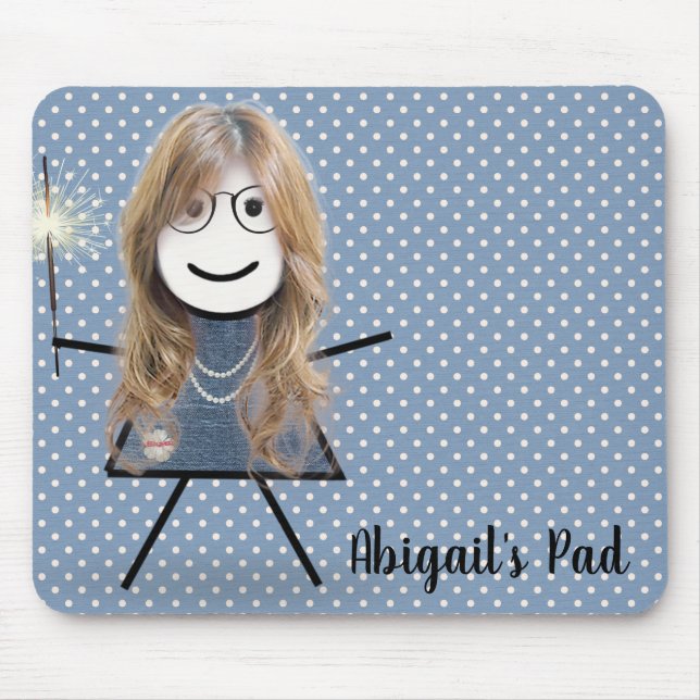 Mousepad Stick Girl com Bolinhas Sparkler (Frente)