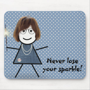 Mousepad Stick Girl com Bolinhas Sparkler