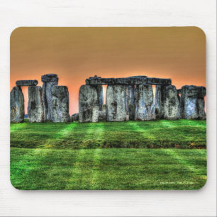 Mousepad Stonehenge Stones em Pé perto do Sunset