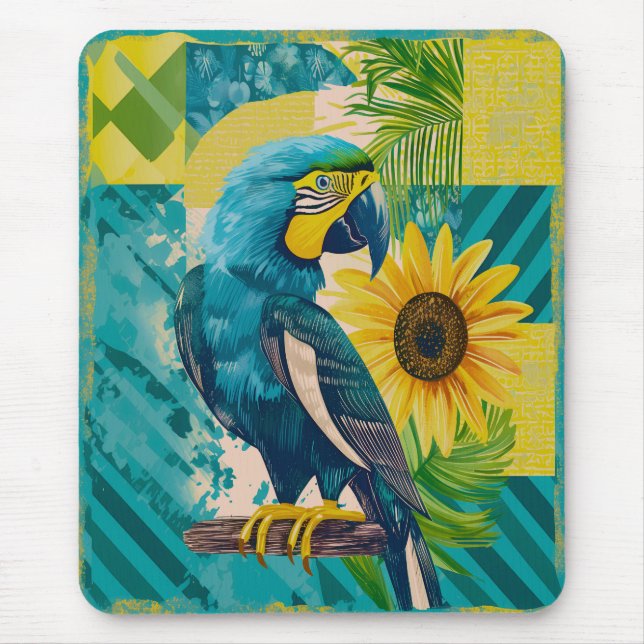 Mousepad Strahlender Ara im Sonnenschein (Frente)