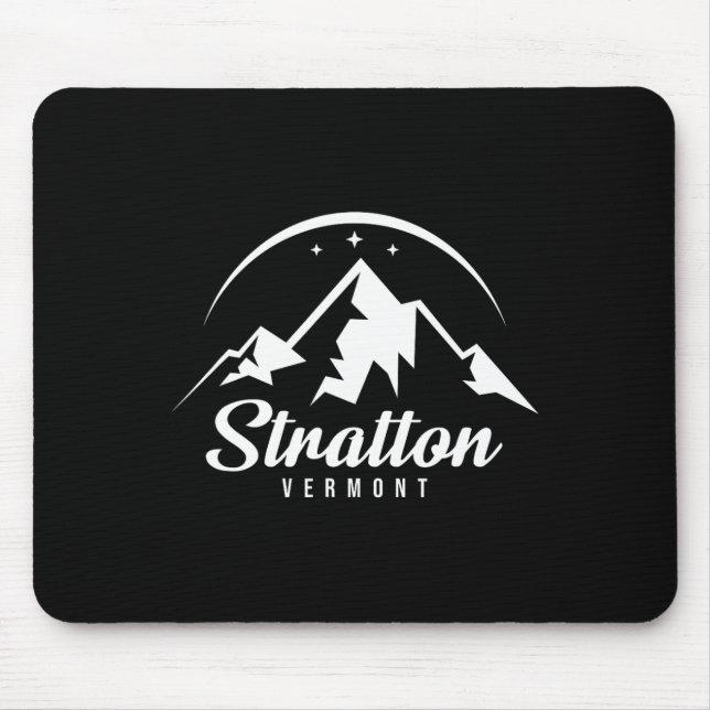 Mousepad Stratton Vermont Ski Resort Skiing Snowboard (Frente)