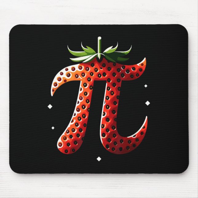 Mousepad Strawberry Pi Day Engraçado Professor de Matemátic (Frente)