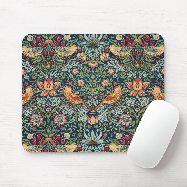 Mousepad Strawberry Thief por William Morris (Com mouse)