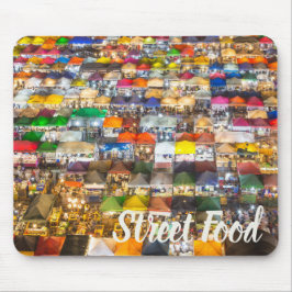 Mousepad Street Comida Market Rod Fai Bangkok Tailândia