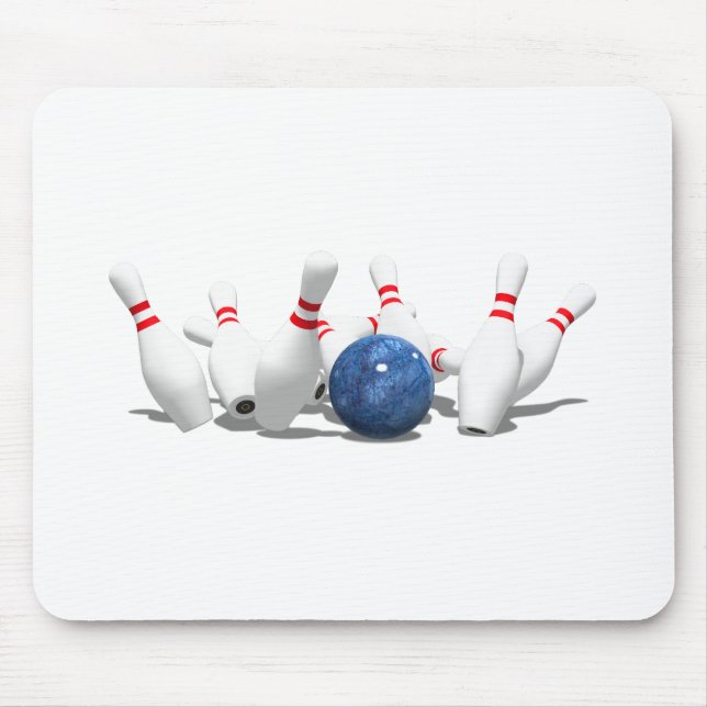 Mousepad Strike!  Bola de Boliche & Pinos: (Frente)