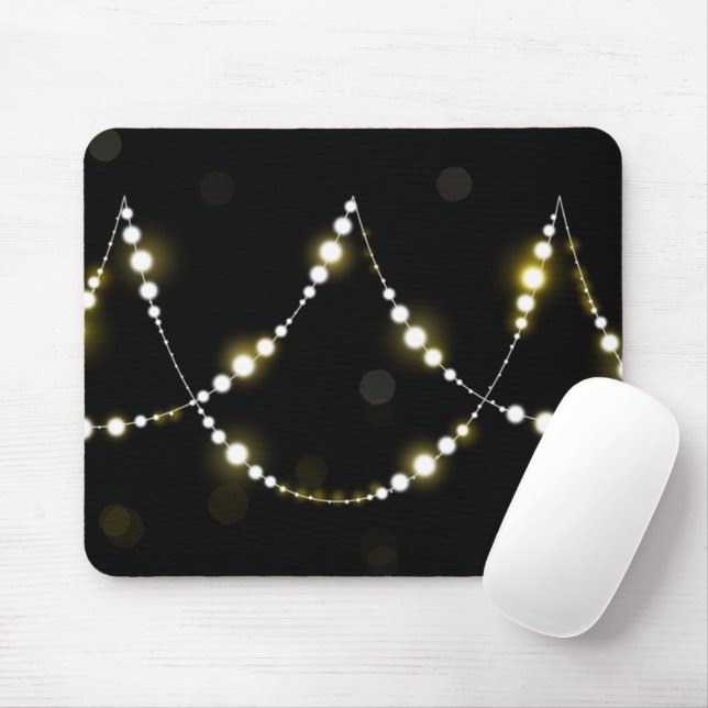 Mousepad String de luzes brilhantes em preto (Com mouse)