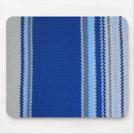 Mousepad - Stripes Azuis em Crochet