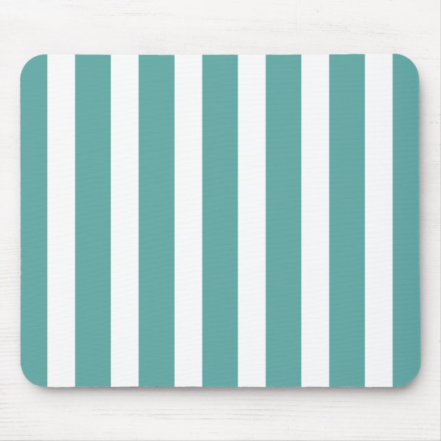 Mousepad Stripes Brancas Teais (Frente)