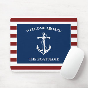 Mousepad Sua Anchor de Nome do Barco