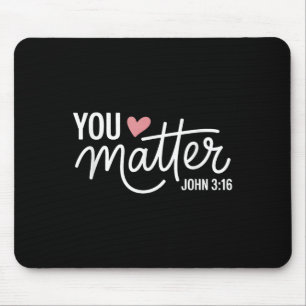 Mousepad Sua citação de John 3 16 Bíblia Verse Christian Fa