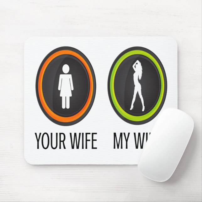 Mousepad Sua Esposa Minha Esposa (Com mouse)
