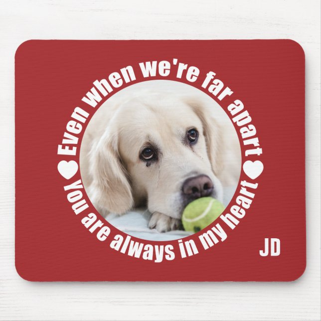 Mousepad SUA FOTO E Monograma Longe Distinto Pasta de Mouse (Frente)