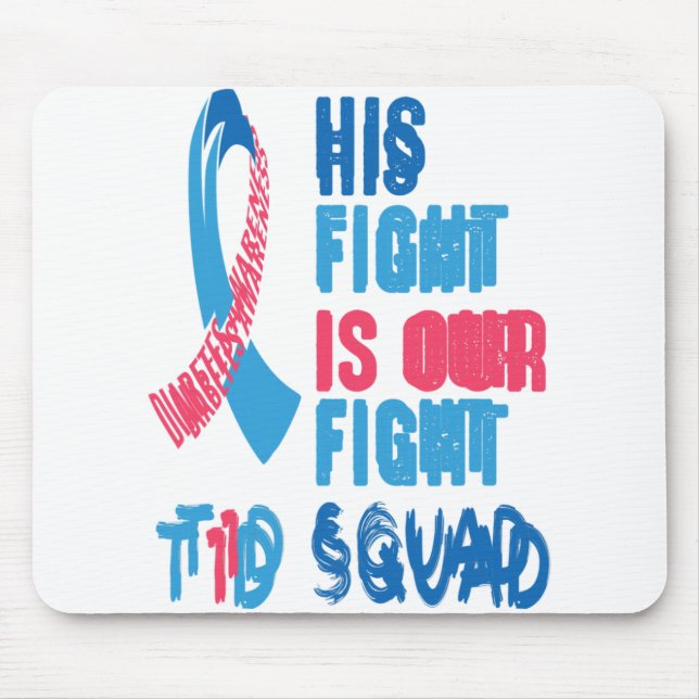 Mousepad Sua Luta É A Nossa Luta Contra A Diabetes Dia Da C (Frente)